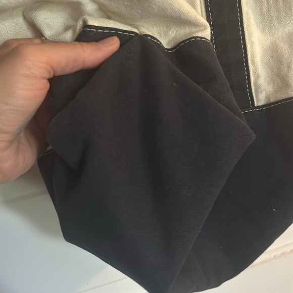 Old Navy Navy and Cream Canvas Tote with Flag Design - Picture 4 of 6